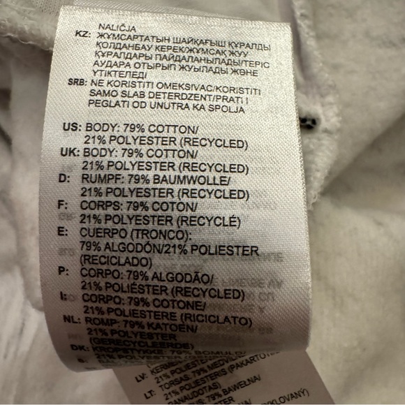 NWT Adidas white / heather gray hoodie - size small - Picture 6 of 6